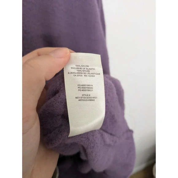 Aritzia Wilfred Free Sweater XS Hush Knit V Neck Soft Cozy Oversized Purple $98 - Picture 5 of 8